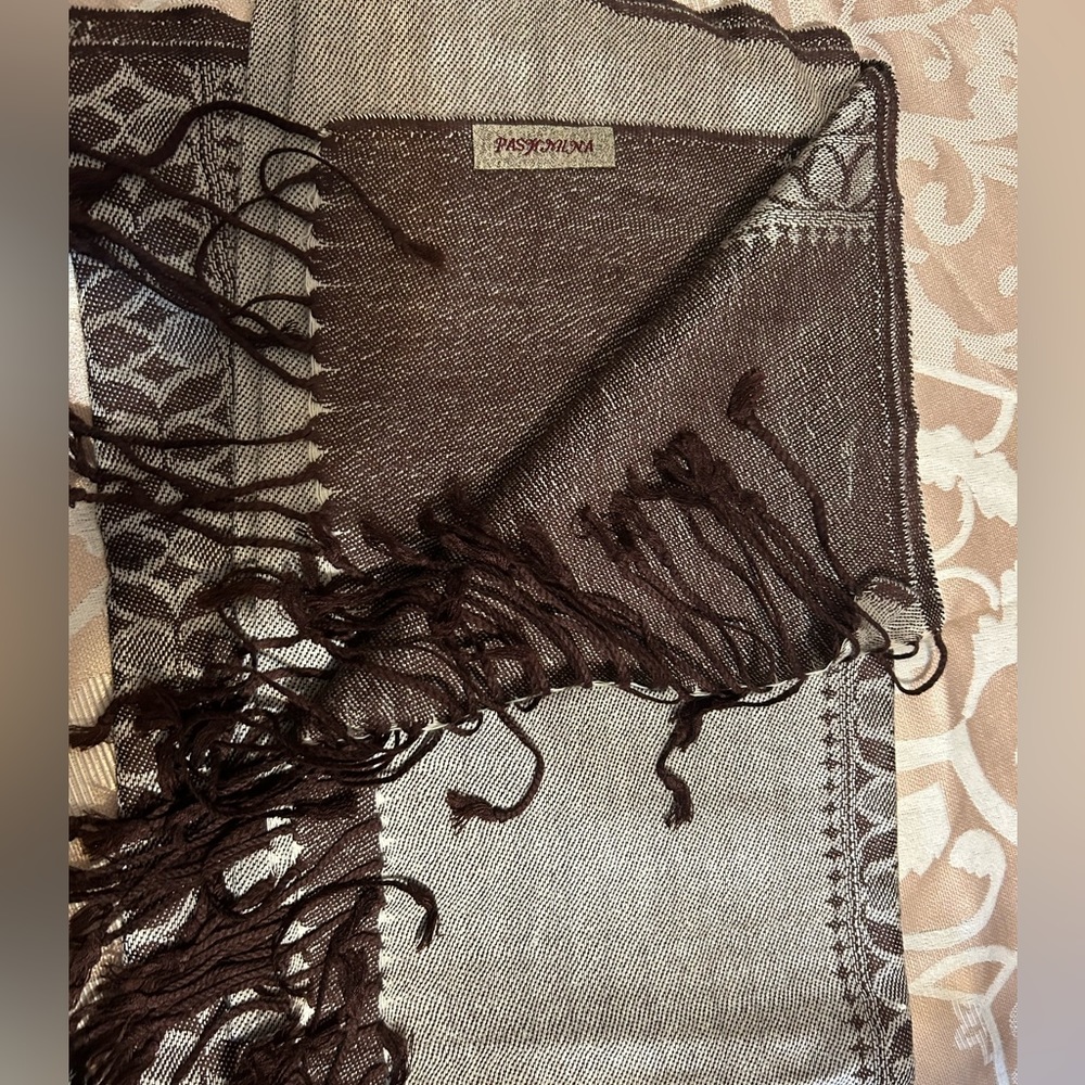 Women’s Pashmina Brown Scarf
